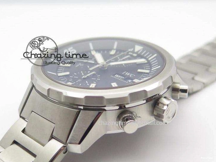 MIROTIME 0504 Classic Aquatimer Chrono IW376803 V6F 1:1 Best Edition Black Dial On SS Bracelet A 7361